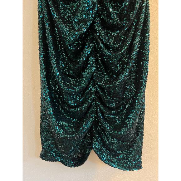 NWT City Chic Sequin Mini Dress Womens Sz 18 Green Y2K Glam Party Cocktail - Picture 12 of 16